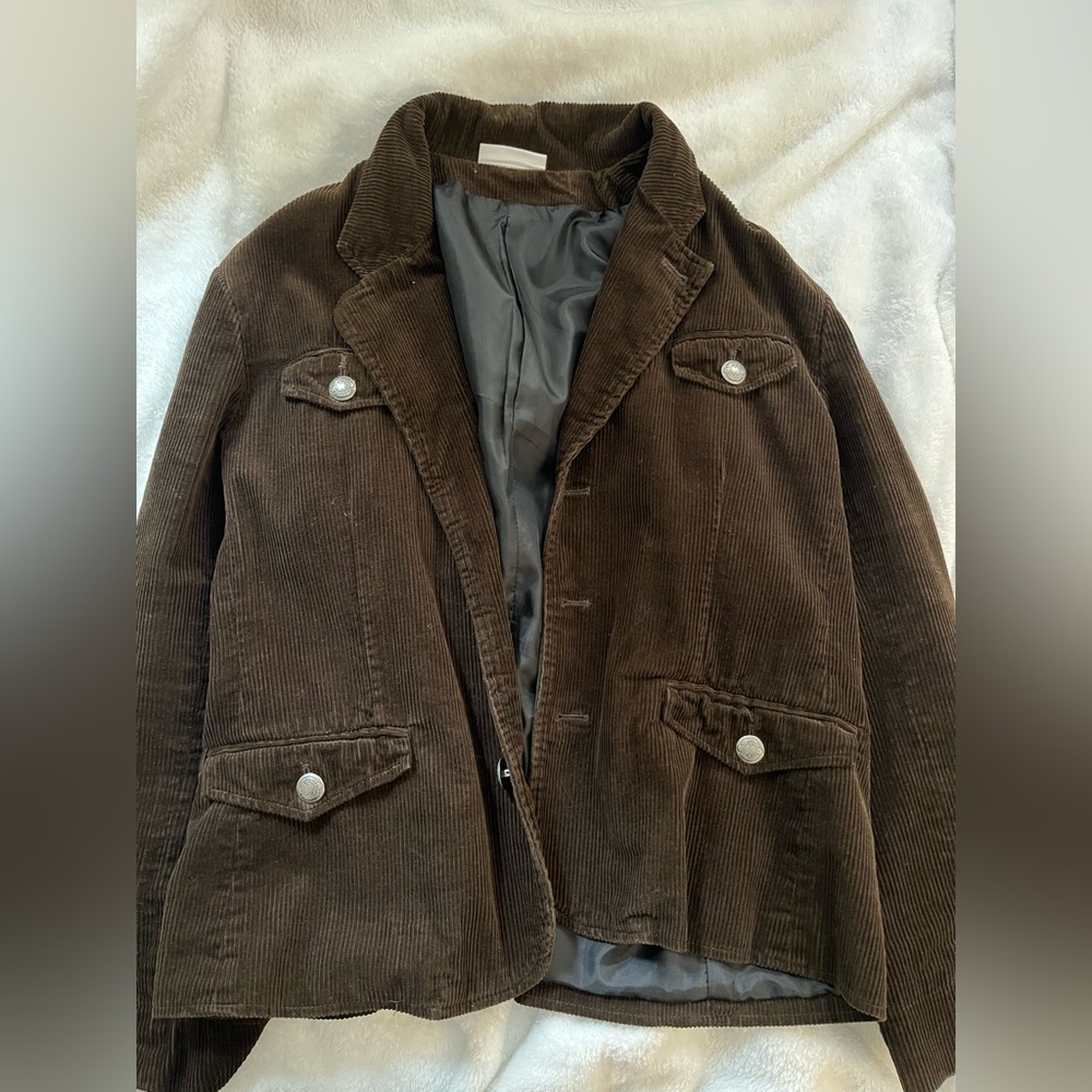 Brown Corduroy Oversized Blazer
